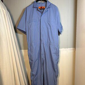 Red Kap Speedsuit Short Sleeve Light Blue 3XL Men's Zip-Front Work Coverall NWOT